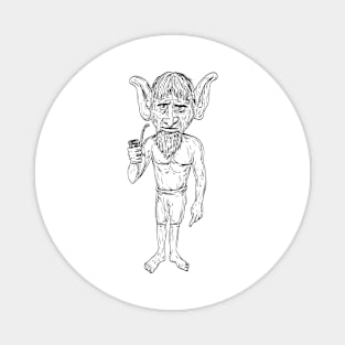 Iratxo Iratxoak or Galtxagorriak the Benevolent Imps of Basque Mythology Wearing Red Pants Standing Drawing Magnet